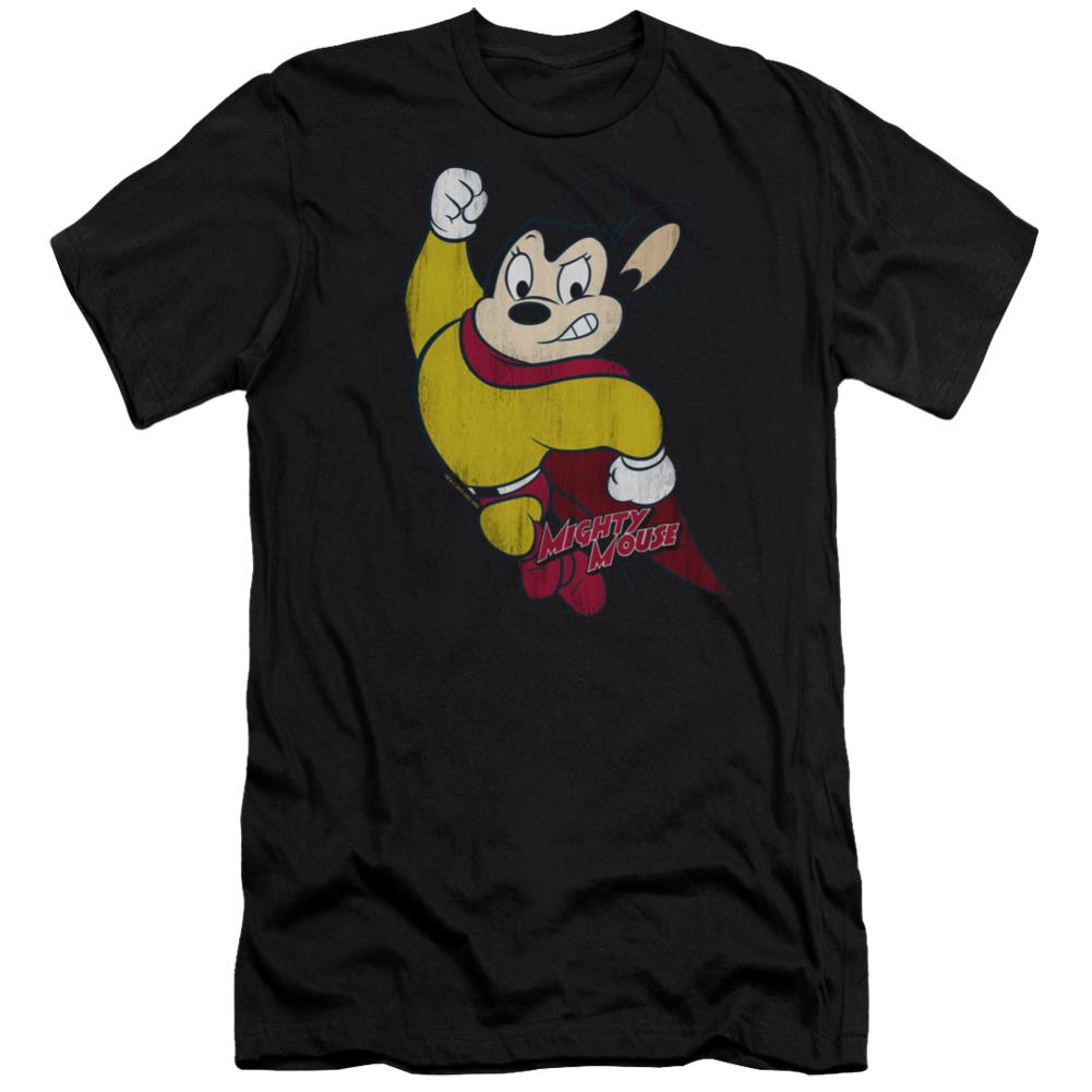 Mighty Mouse Classic Hero Men's Ultra-Soft 30/1 Cotton Slim Short-Sleeve T-Shirt