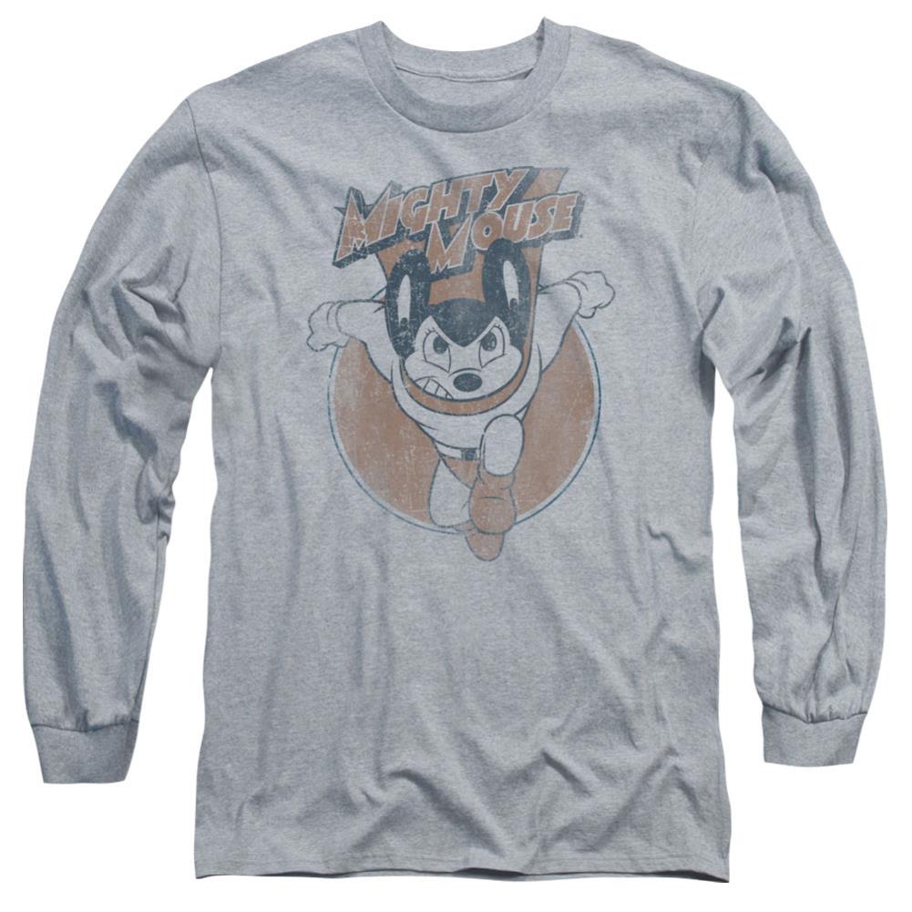 Mighty Mouse Flying With Purpose Men's 18/1 Cotton Long-Sleeve T-Shirt