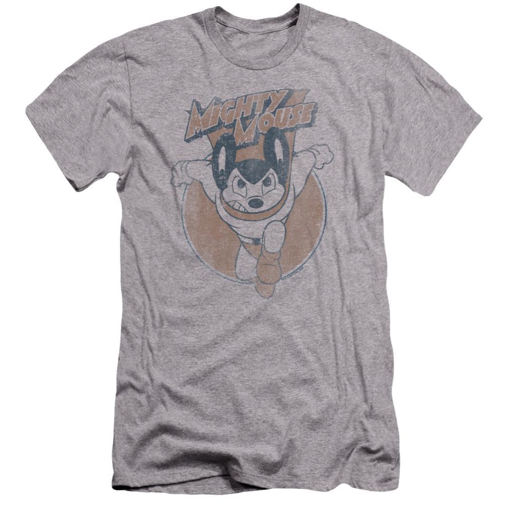 Mighty Mouse Flying With Purpose Men's Ultra-Soft 30/1 Cotton Slim Short-Sleeve T-Shirt