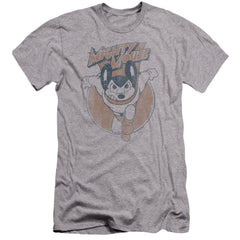 Mighty Mouse Flying With Purpose Men's Ultra-Soft 30/1 Cotton Slim Short-Sleeve T-Shirt