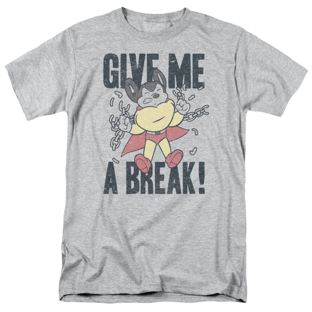 Mighty Mouse Give Me A Break Men's 18/1 Cotton Short-Sleeve T-Shirt