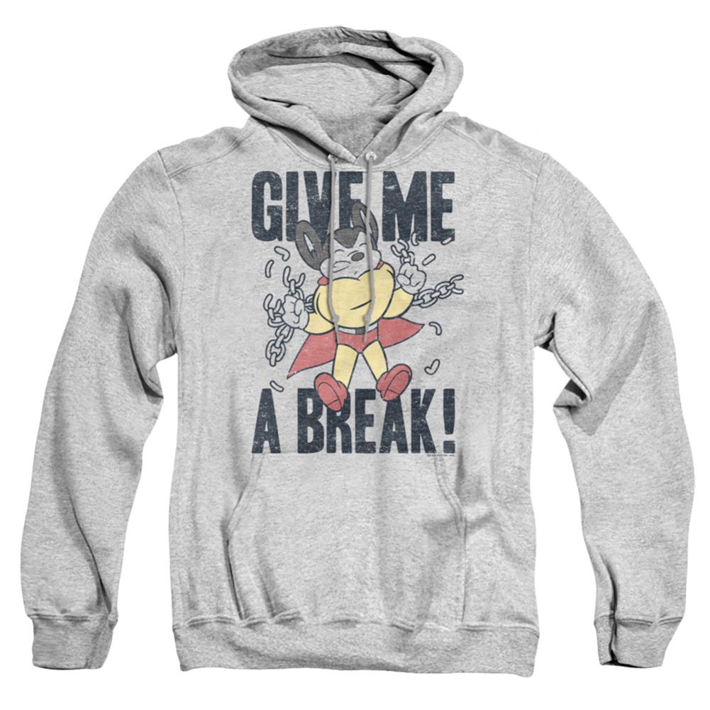 Mighty Mouse Give Me A Break Men's Pull-Over 75 25 Poly Hoodie