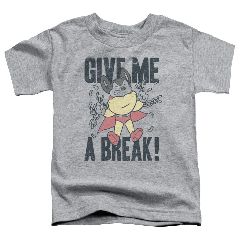 Mighty Mouse Give Me A Break Toddler 18/1 Cotton Short-Sleeve T-Shirt