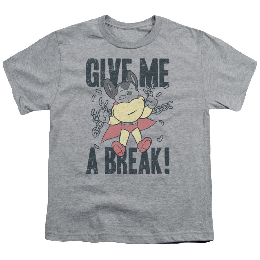 Mighty Mouse Give Me A Break Youth 18/1 100% Cotton Short-Sleeve T-Shirt