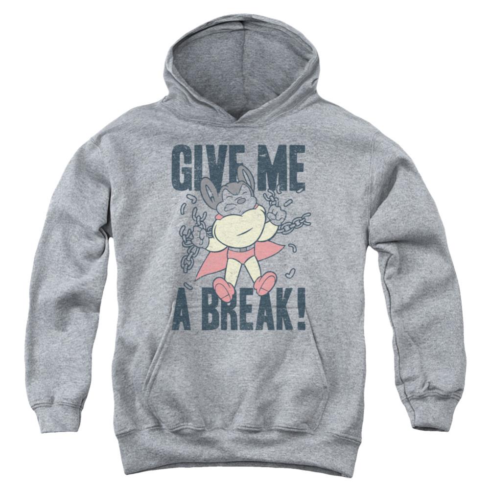 Mighty Mouse Give Me A Break Youth Cotton Poly Pull-Over Hoodie
