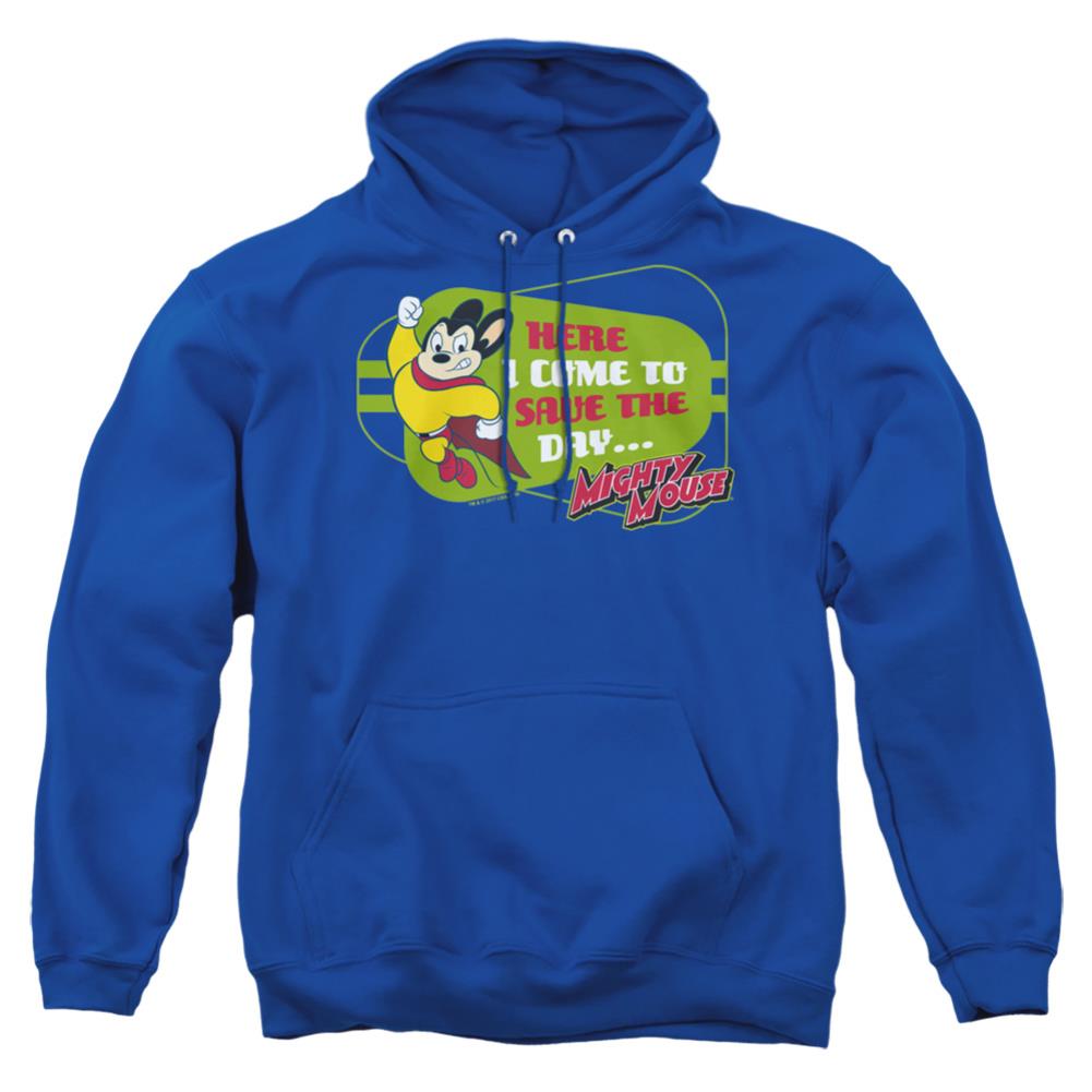 Mighty Mouse Here I Come Men's Pull-Over 75 25 Poly Hoodie