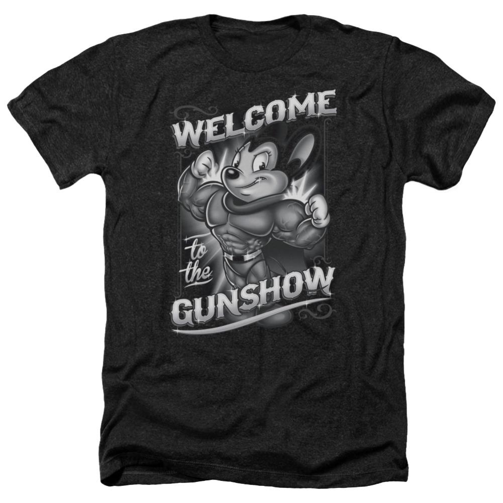 Mighty Mouse Mighty Gunshow Men's 30/1 Heather 60 40 Poly Short-Sleeve T-Shirt