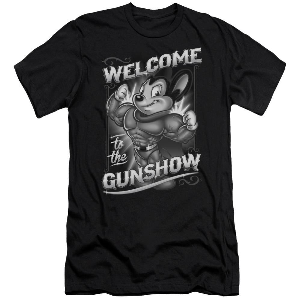 Mighty Mouse Mighty Gunshow Men's Ultra-Soft 30/1 Cotton Slim Short-Sleeve T-Shirt