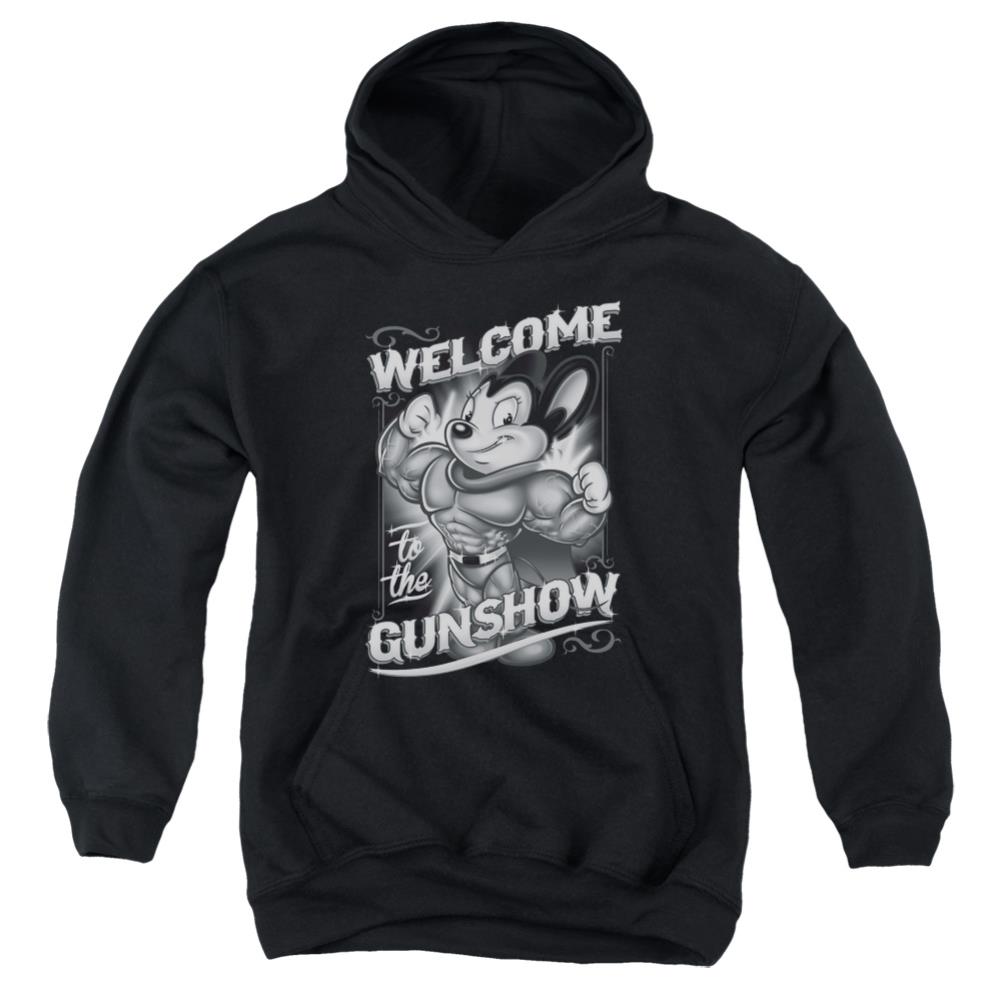 Mighty Mouse Mighty Gunshow Youth Cotton Poly Pull-Over Hoodie