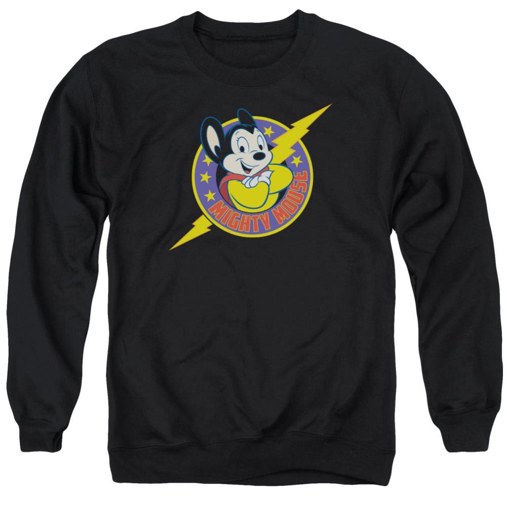 Mighty Mouse Mighty Hero Men's Crewneck 50 50 Poly Long-Sleeve T-Shirt