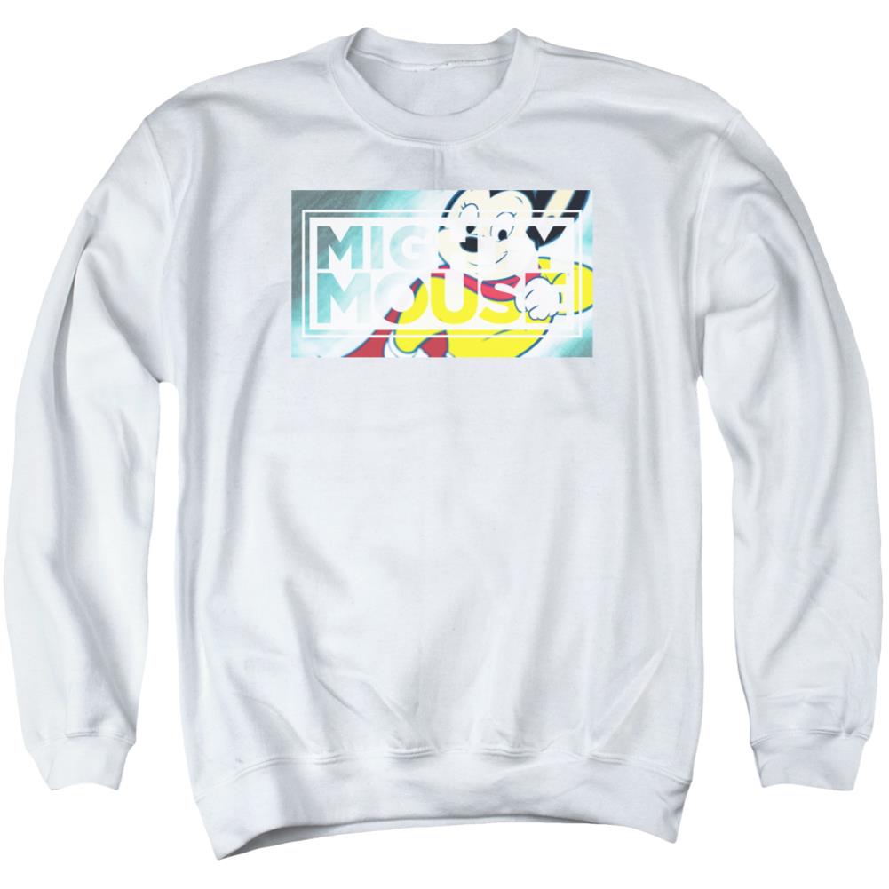 Mighty Mouse Mighty Rectangle Men's Crewneck 50 50 Poly Long-Sleeve T-Shirt