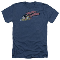 Mighty Mouse Mighty Retro Men's 30/1 Heather 60 40 Poly Short-Sleeve T-Shirt