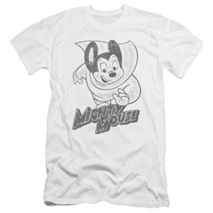 Mighty Mouse Mighty Sketch Men's Ultra-Soft 30/1 Cotton Slim Short-Sleeve T-Shirt