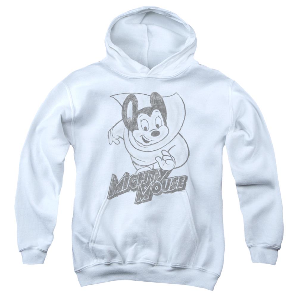 Mighty Mouse Mighty Sketch Youth Cotton Poly Pull-Over Hoodie