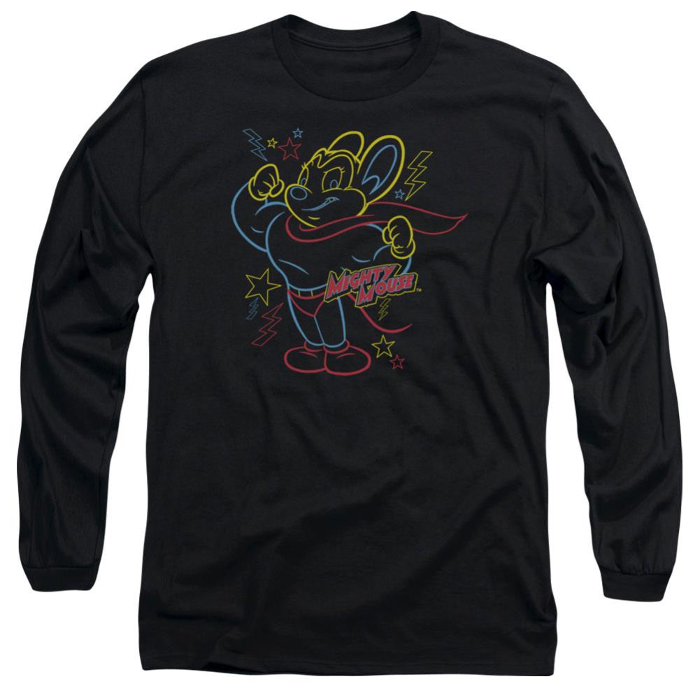 Mighty Mouse Neon Hero Men's 18/1 Cotton Long-Sleeve T-Shirt