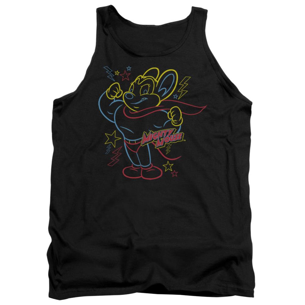 Mighty Mouse Neon Hero Men's 18/1 Cotton Tank Top