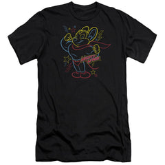 Mighty Mouse Neon Hero Men's Ultra-Soft 30/1 Cotton Slim Short-Sleeve T-Shirt