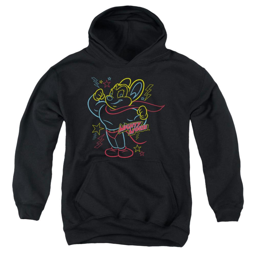 Mighty Mouse Neon Hero Youth Cotton Poly Pull-Over Hoodie