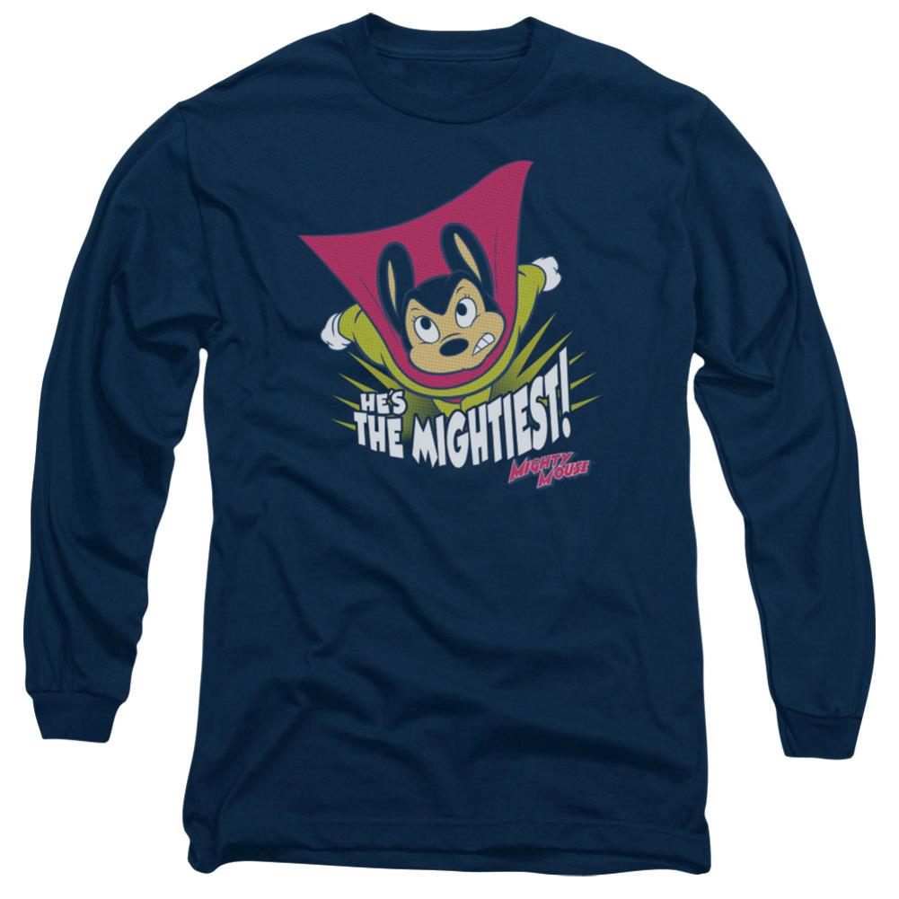 Mighty Mouse The Mightiest Men's 18/1 Cotton Long-Sleeve T-Shirt