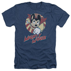 Mighty Mouse The One The Only Men's 30/1 Heather 60 40 Poly Short-Sleeve T-Shirt