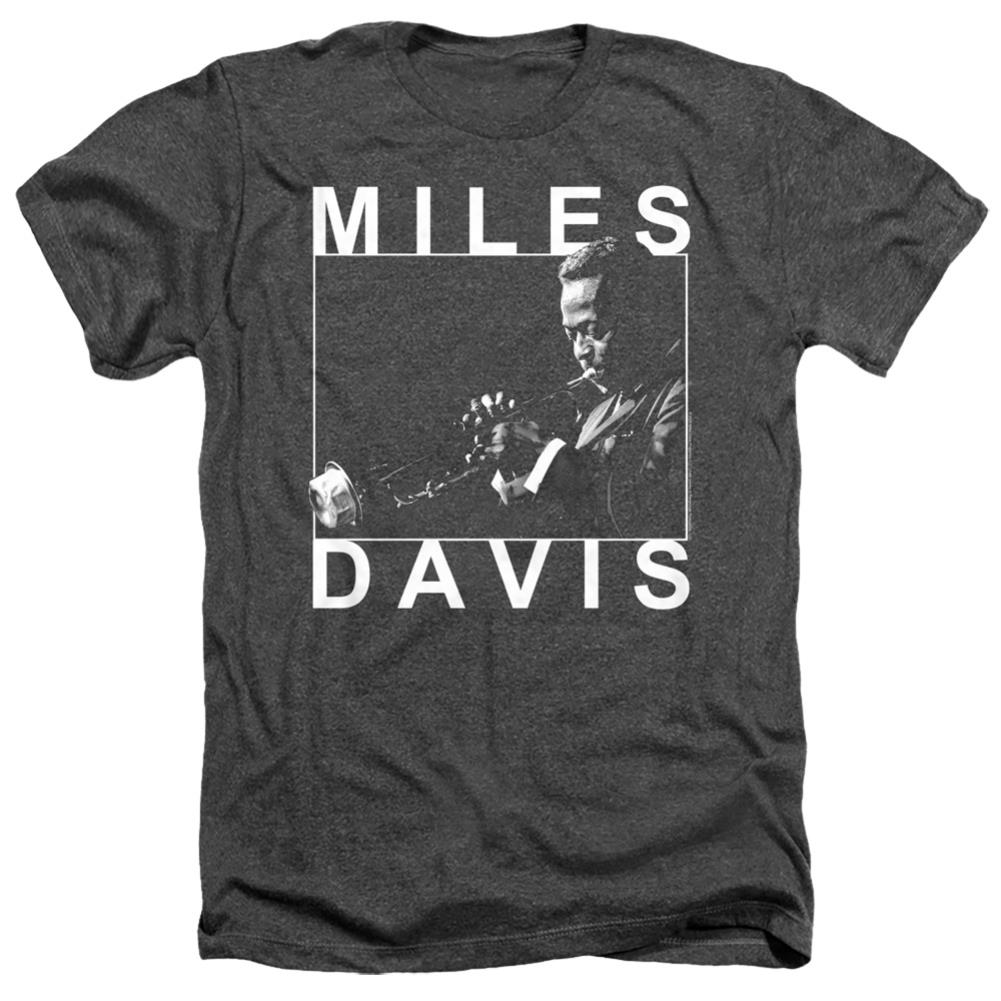 Miles Davis Monochrome Men's 30/1 Heather 60 40 Poly Short-Sleeve T-Shirt