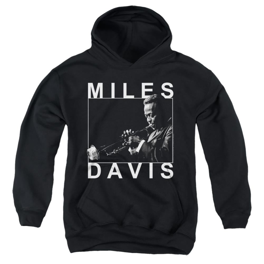 Miles Davis Monochrome Youth Cotton Poly Pull-Over Hoodie