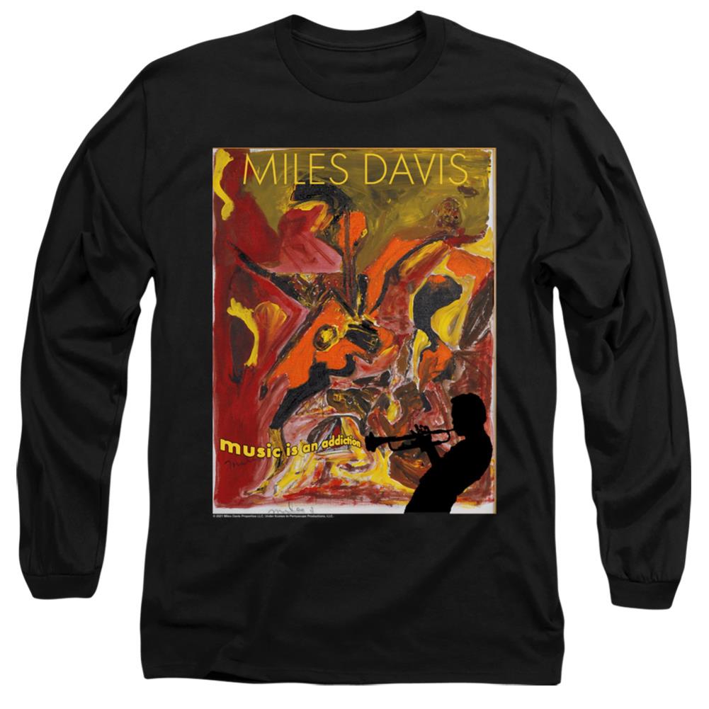 Miles Davis Music Is An Addiction Men's 18/1 Cotton Long-Sleeve T-Shirt