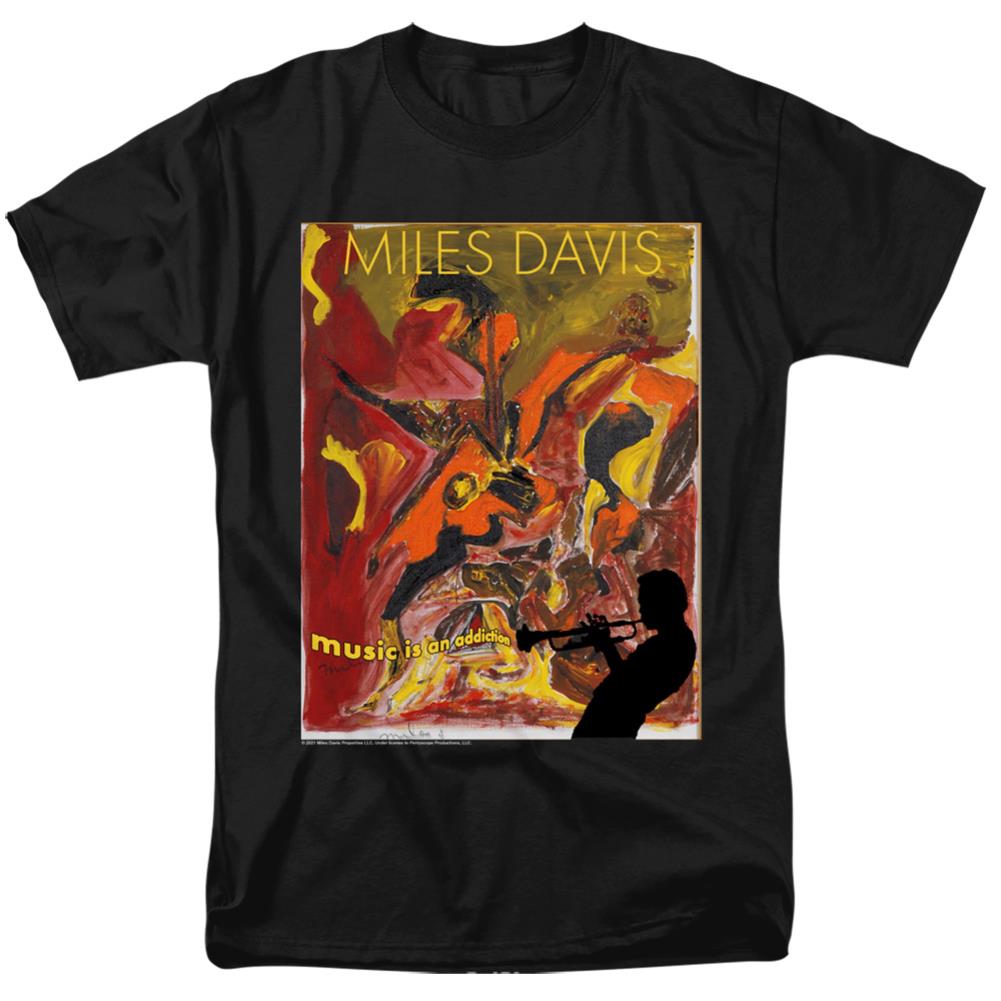 Miles Davis Music Is An Addiction Men's 18/1 Cotton Short-Sleeve T-Shirt