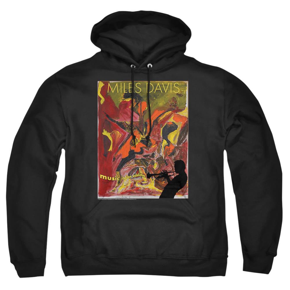 Miles Davis Music Is An Addiction Men's Pull-Over 75 25 Poly Hoodie