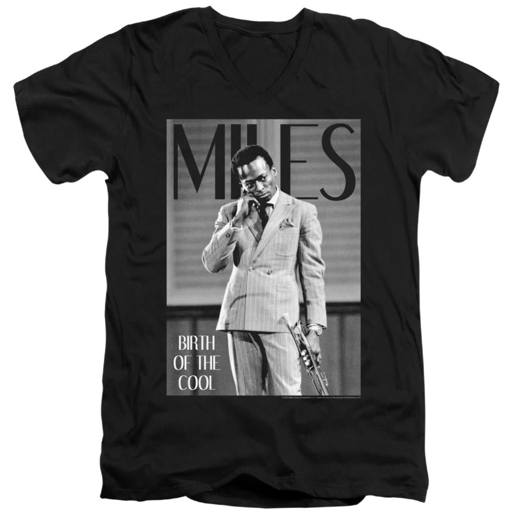 Miles Davis Simply Cool Men's 30/1 Cotton Slim V-Neck T-Shirt