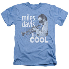 Miles Davis The Cool Men's 30/1 Heather 60 40 Poly Short-Sleeve T-Shirt