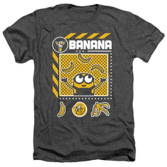 Minions Banana Icons Men's 30/1 Heather 60 40 Poly Short-Sleeve T-Shirt