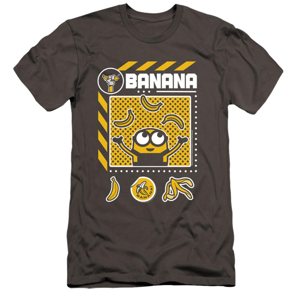 Minions Banana Icons Men's Ultra-Soft 30/1 Cotton Slim Short-Sleeve T-Shirt
