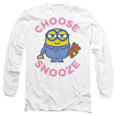 Minions Choose Snooze Men's 18/1 Cotton Long-Sleeve T-Shirt