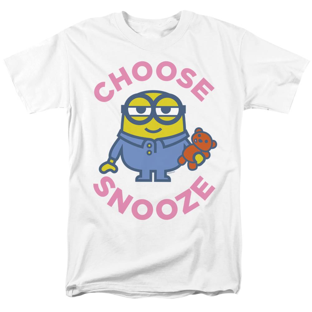 Minions Choose Snooze Men's 18/1 Cotton Short-Sleeve T-Shirt