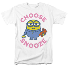 Minions Choose Snooze Men's 18/1 Cotton Short-Sleeve T-Shirt