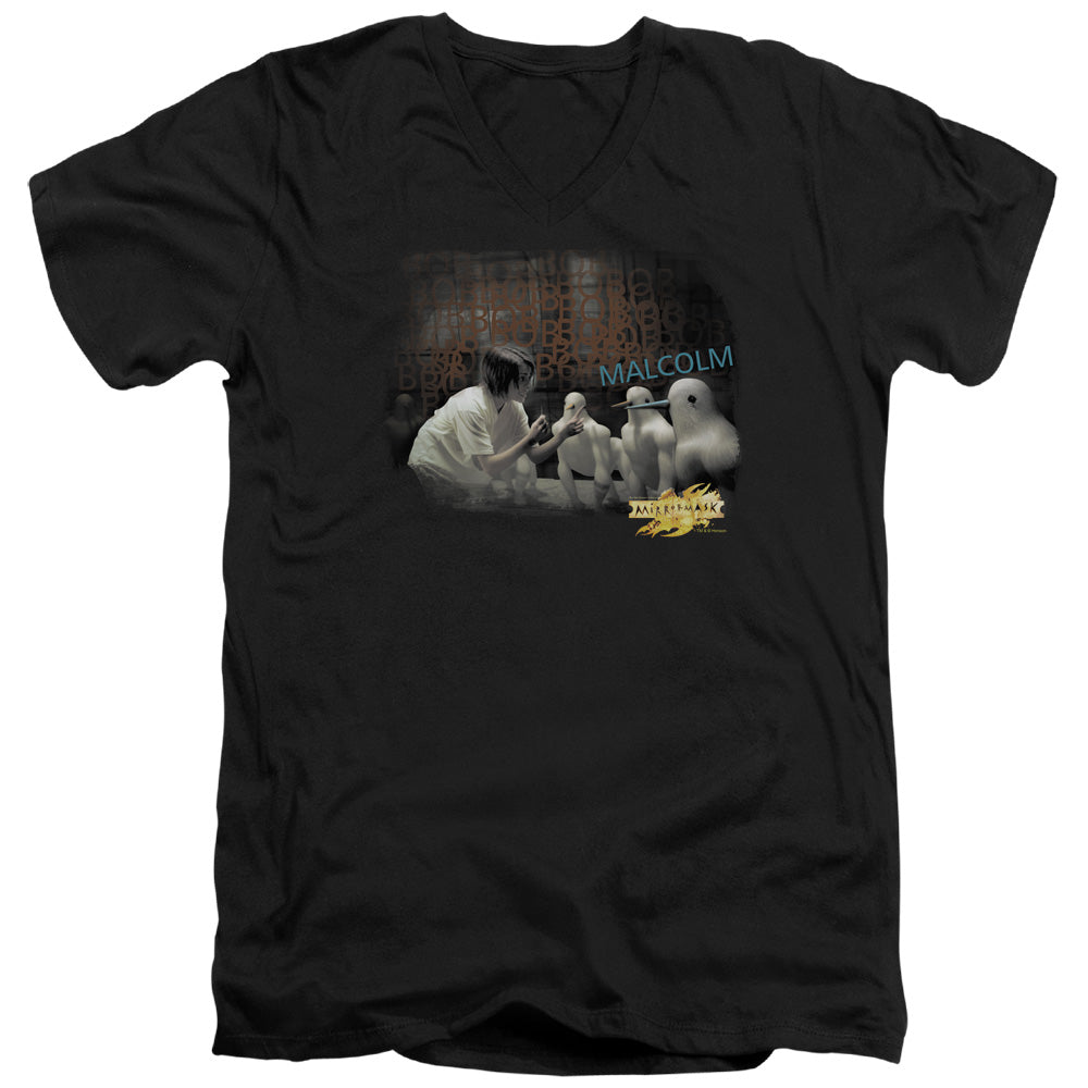 Mirrormask Bob Malcolm Men's 30/1 Cotton Slim V-Neck T-Shirt