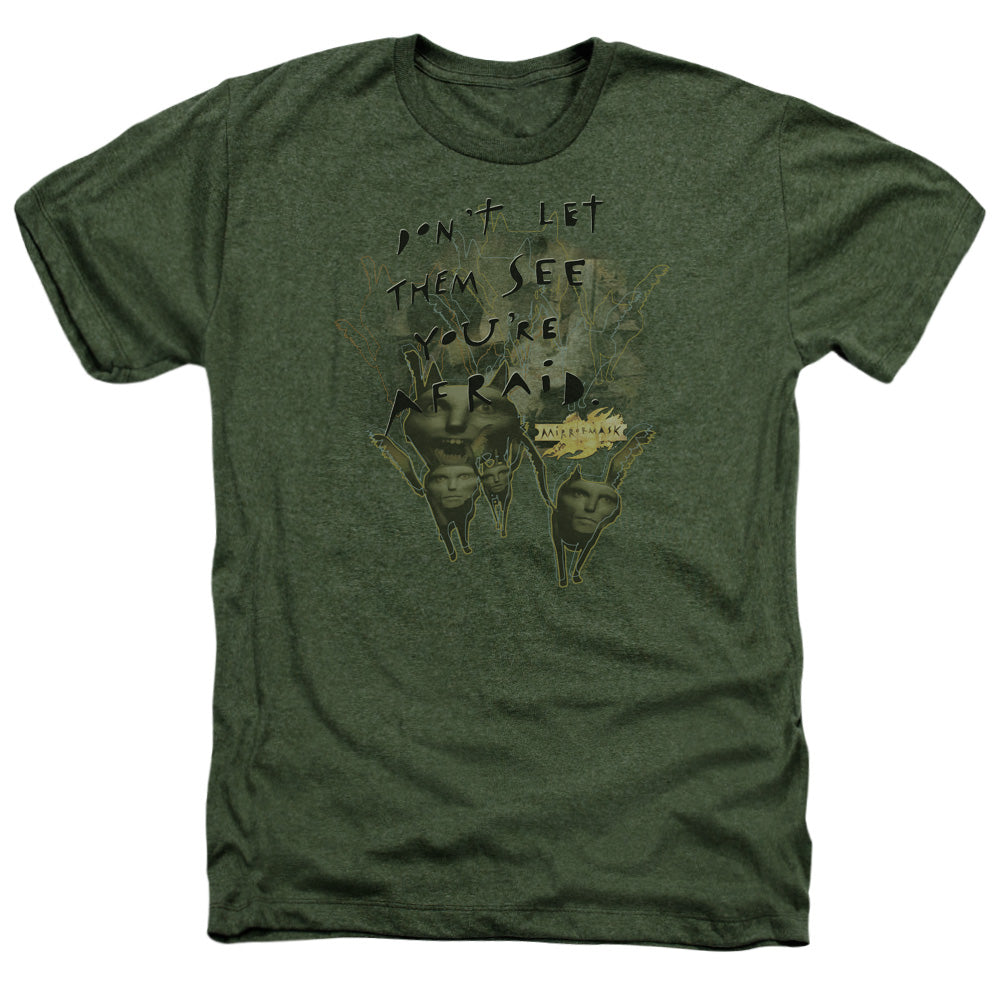 Mirrormask Don't Let Them Men's 30/1 Heather 60 40 Poly Short-Sleeve T-Shirt