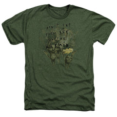 Mirrormask Don't Let Them Men's 30/1 Heather 60 40 Poly Short-Sleeve T-Shirt