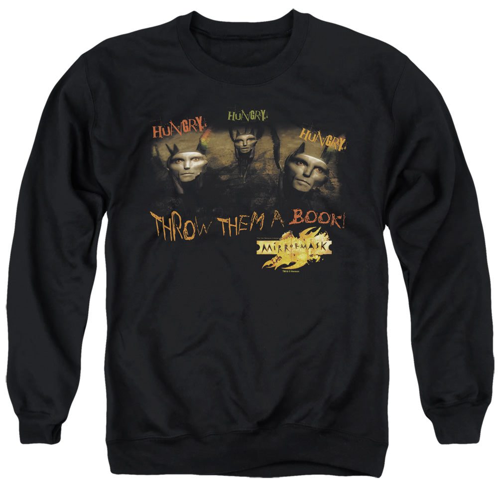 Mirrormask Hungry Men's Crewneck 50 50 Poly Long-Sleeve T-Shirt