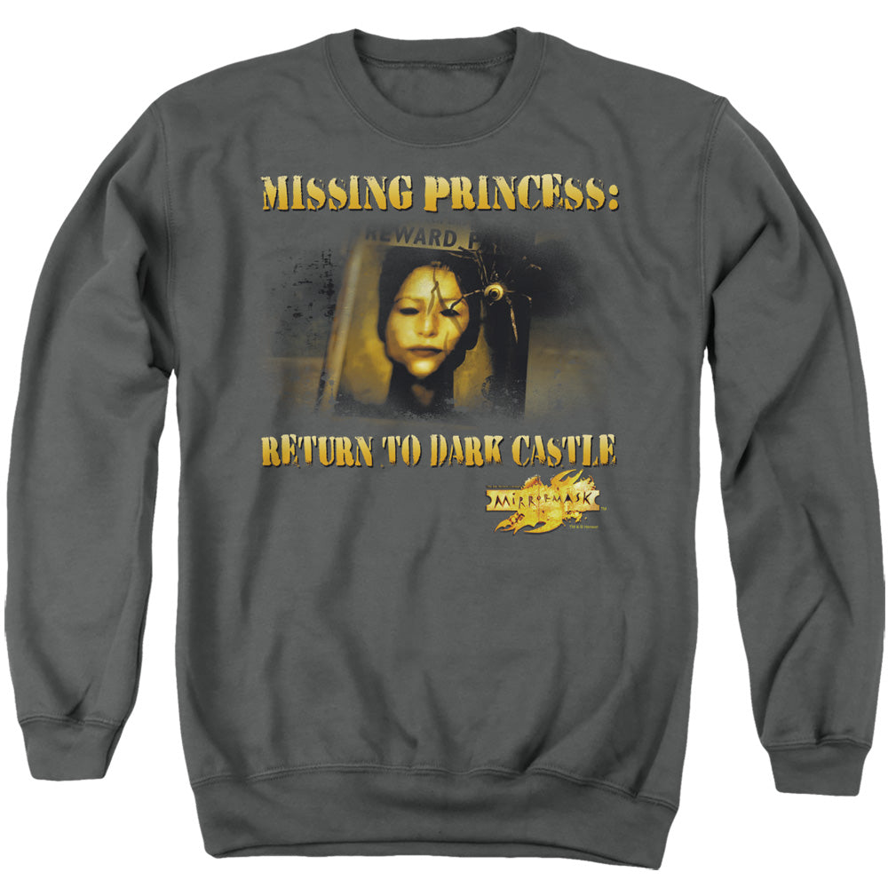 Mirrormask Missing Princess Men's Crewneck 50 50 Poly Long-Sleeve T-Shirt