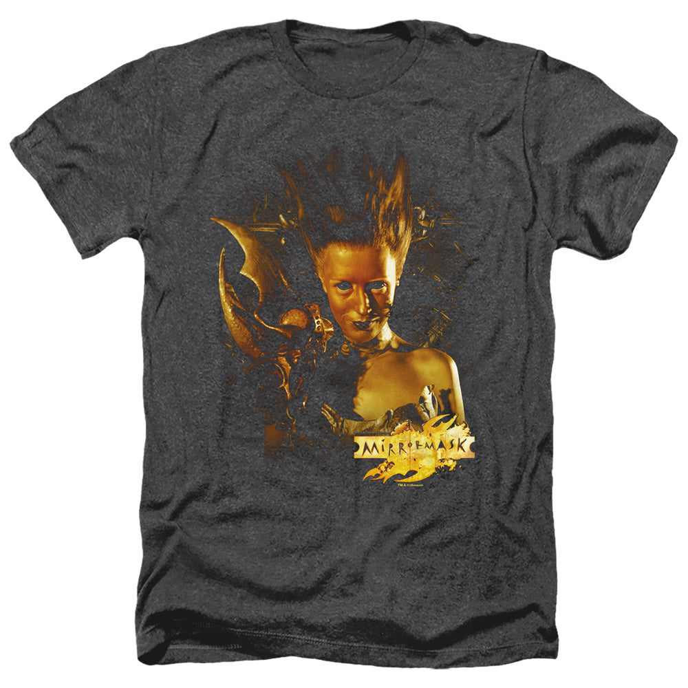 Mirrormask Queen Of Shadows Men's 30/1 Heather 60 40 Poly Short-Sleeve T-Shirt