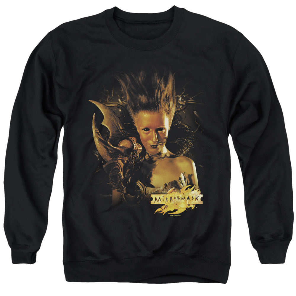 Mirrormask Queen Of Shadows Men's Crewneck 50 50 Poly Long-Sleeve T-Shirt