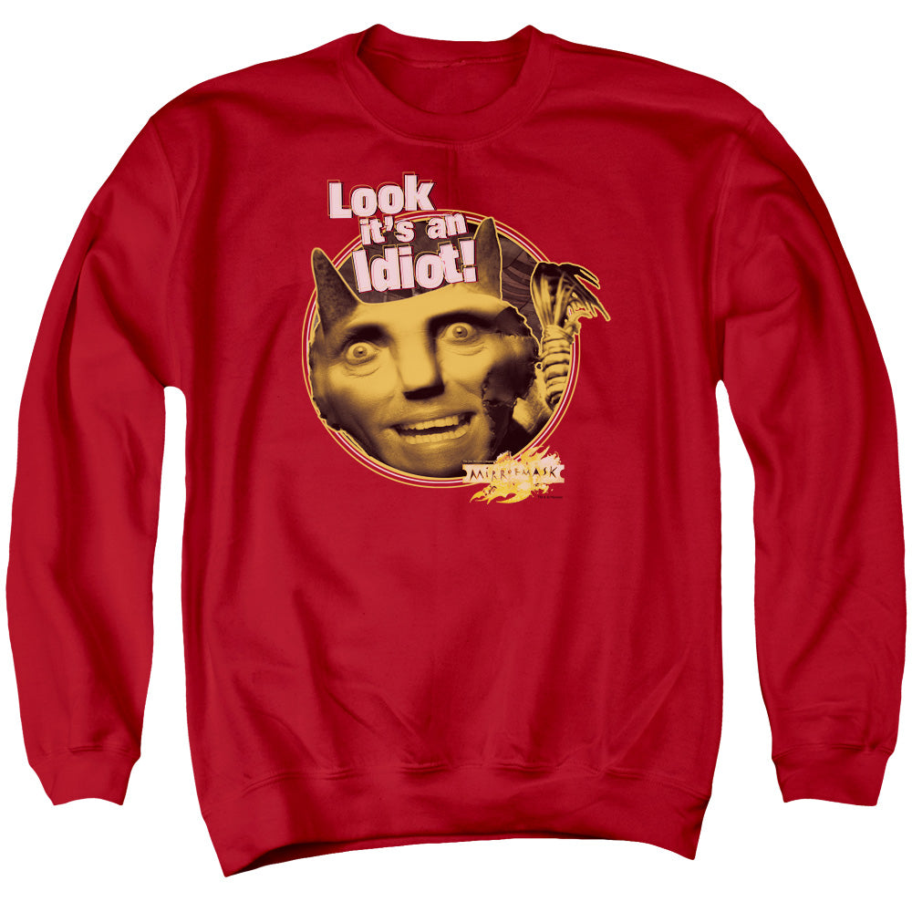 Mirrormask Riddle Me This Men's Crewneck 50 50 Poly Long-Sleeve T-Shirt