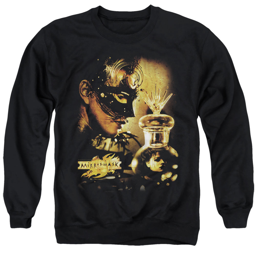 Mirrormask Trapped Men's Crewneck 50 50 Poly Long-Sleeve T-Shirt