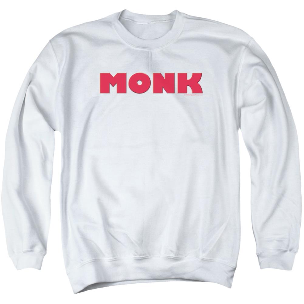 Monk Logo Men's Crewneck 50 50 Poly Long-Sleeve T-Shirt