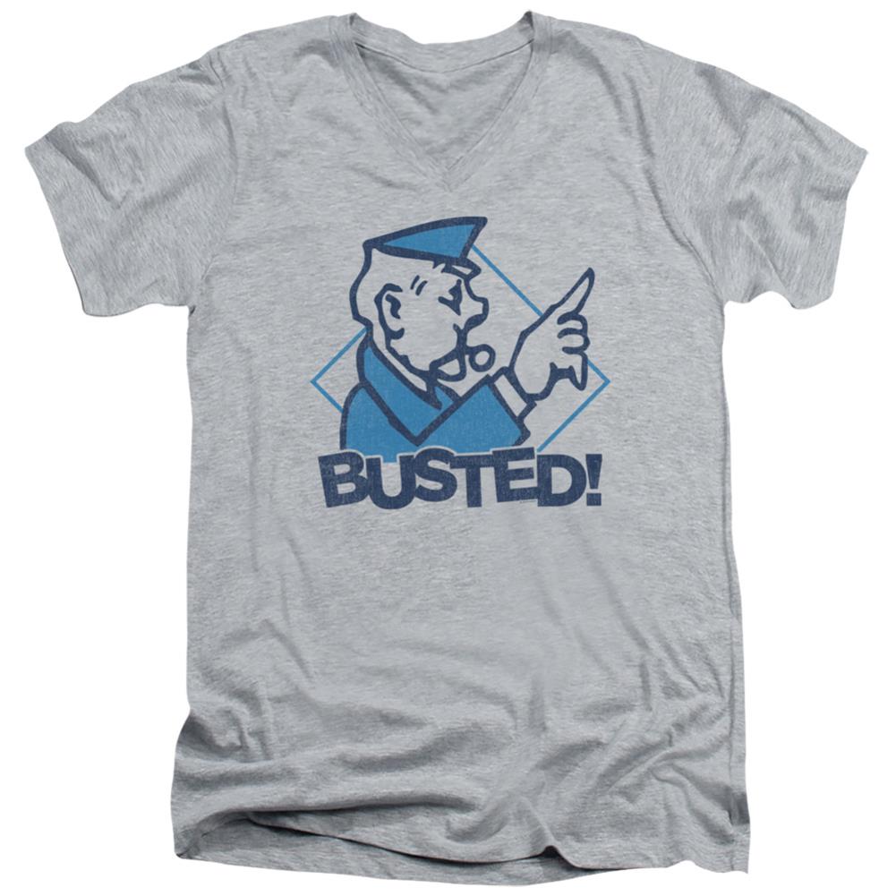 Monopoly Busted Men's 30/1 Cotton Slim V-Neck T-Shirt