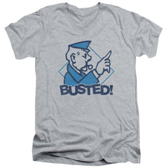Monopoly Busted Men's 30/1 Cotton Slim V-Neck T-Shirt