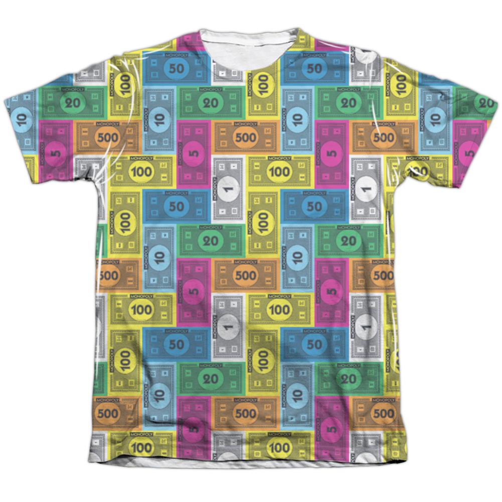 Monopoly Cash Rich Men's Regular Fit Poly Cotton Short-Sleeve T-Shirt