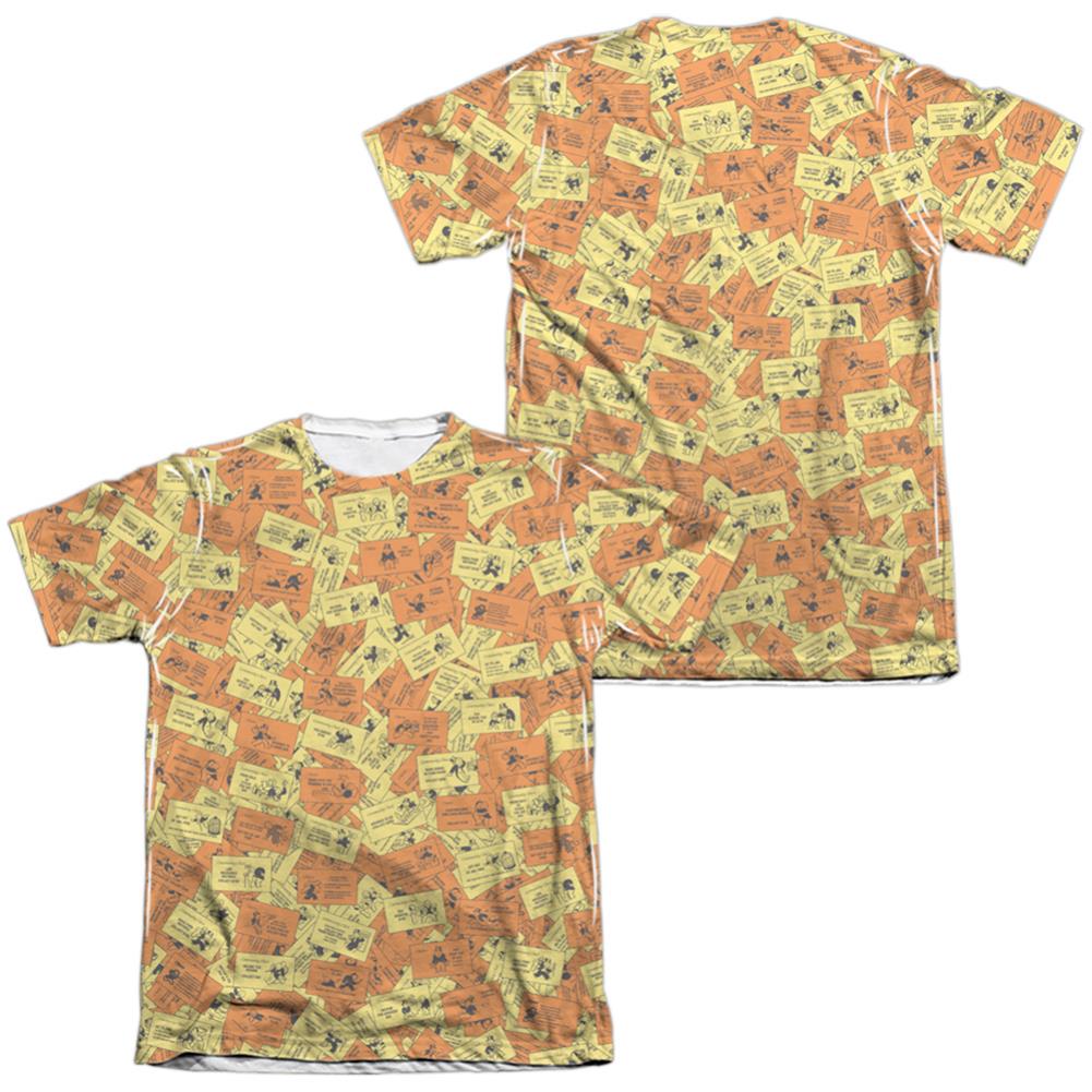 Monopoly Chance Chest Cards (Front/Back Print) Men's Regular Fit Poly Cotton Short-Sleeve T-Shirt